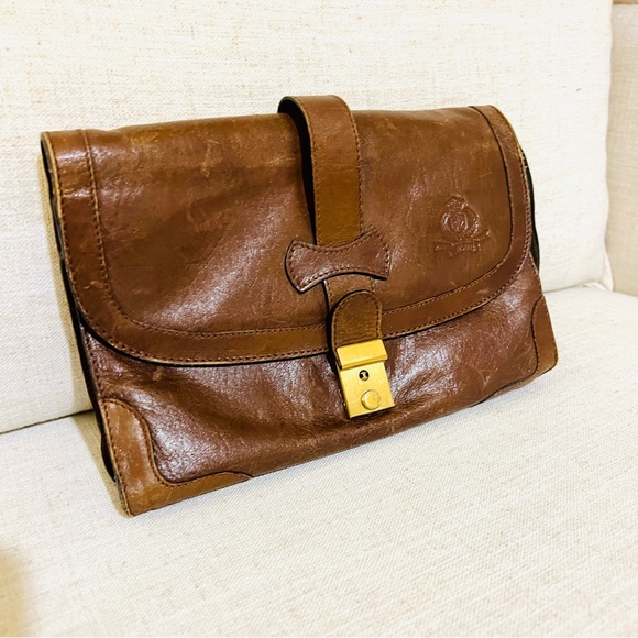 Mancini Arizona Travel Leather Clutch Wristlet - Picture 3 of 10